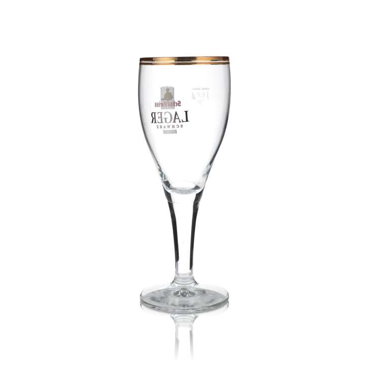 6x Schultheiss Glas 0,3l Bierglas Pokalglas Lager Schwarz Gläser Set Brauerei