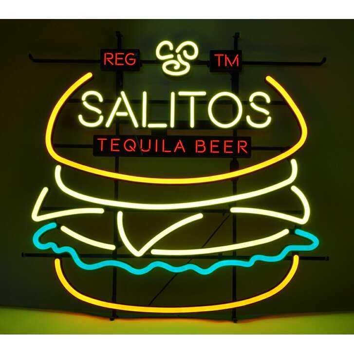 1x Salitos Bier Leuchtreklame Burger