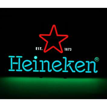 1x Heineken Bier Leuchtreklame Neon Schriftzug klein