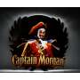 1x Captain Morgan Rum Leuchtreklame Pirat rot 57 x 53