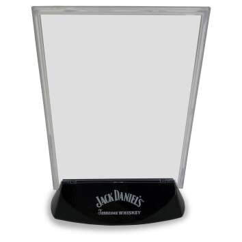 1x Jack Daniels Whiskey Tischaufsteller Plastik schwarzer Fu&szlig;