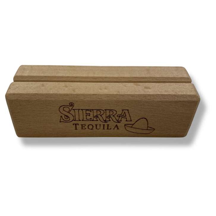 1x Sierra Tequila Tischaufsteller Holz