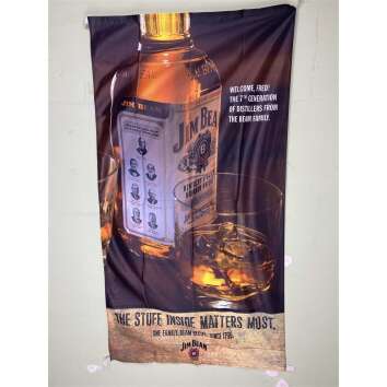 1x Jim Beam Whiskey Fahne Flasche 210 x 110