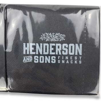 200x Henderson Gin Servietten  schwarz