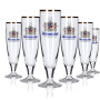 6x Weihenstephan Glas 0,2l Pokal Gläser Set Biertulpe Goldrand Brauerei Gastro