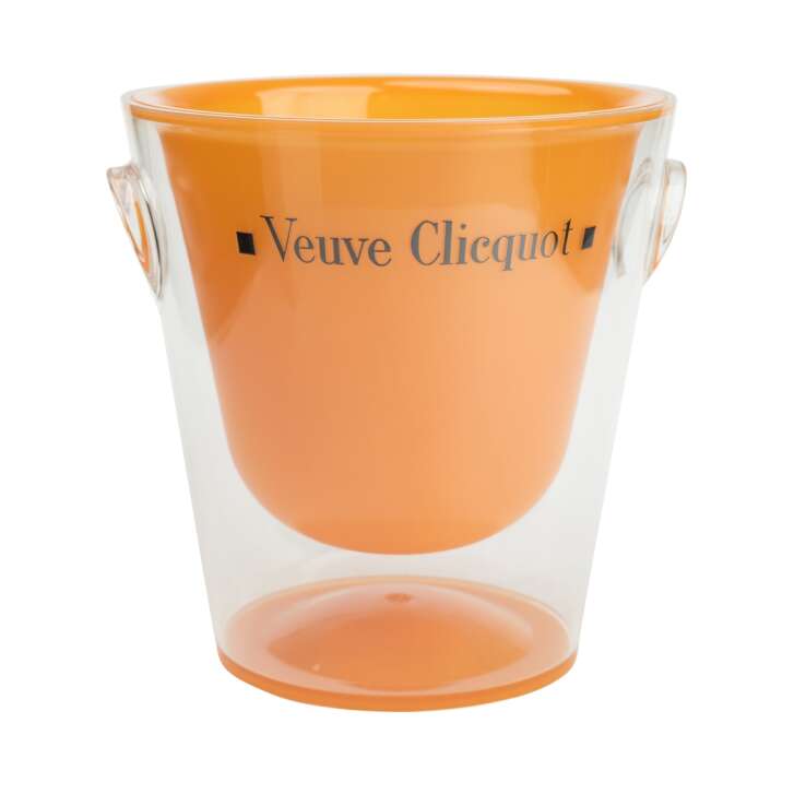 1x Veuve Clicquot Champagner Kühler Single rund orange mit außen transparent
