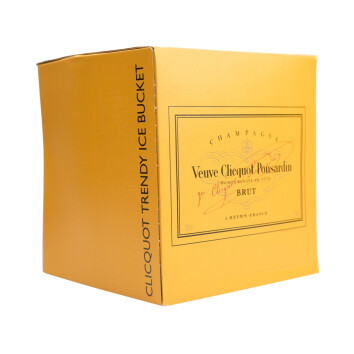1x Veuve Clicquot Champagner Kühler Single rund orange mit außen transparent
