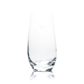 6x Grey Goose Vodka Glas Longdrink runder Boden