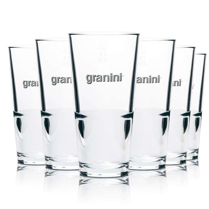 6x Granini Glas 376 ml Longdrink Saft Wasser Cocktail Becher Gläser Gastro Kneip