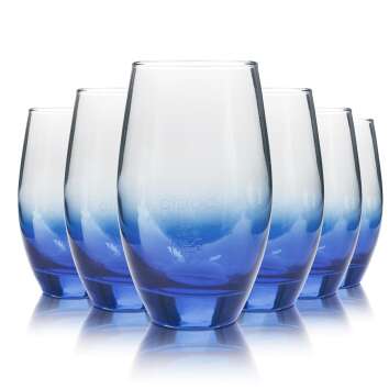 6x Ciroc Vodka Glas Longdrink blau