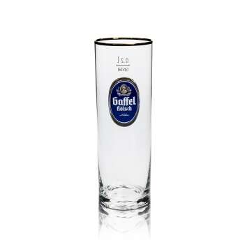 12x Gaffel K&ouml;lsch Bier Glas 0,2l mit Goldrand Rastal