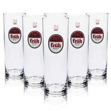 6x Fr&uuml;h K&ouml;lsch Bier Glas 0,3l Rastal