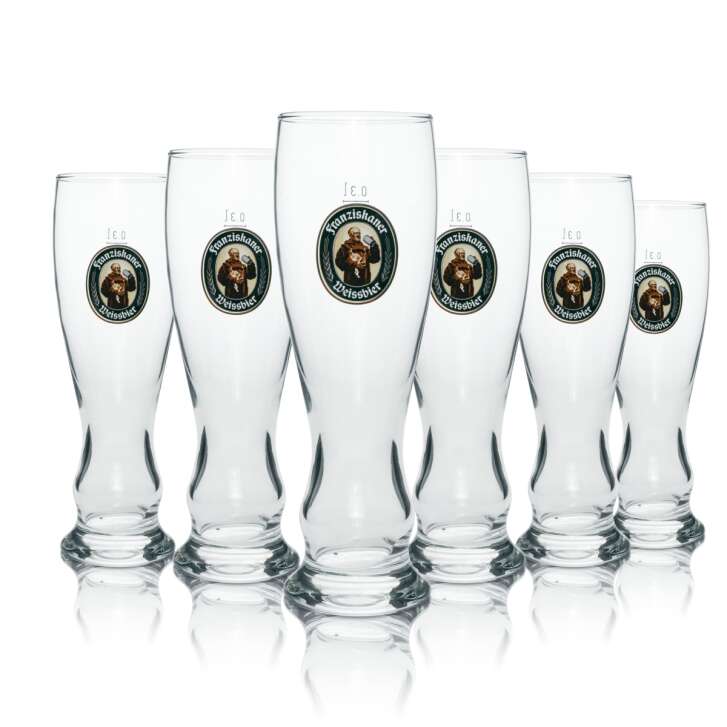6x Franziskaner Weißbier Glas 0,3l Hefe Kristall Weizen Gläser Geeicht Gastro