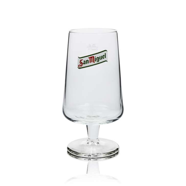 6x San Miguel Bier Glas 0,25l Copas Pokal