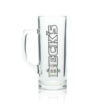 6x Becks Bier Glas Krug 0,5l Reno Borgonovo Seidel Henkel...