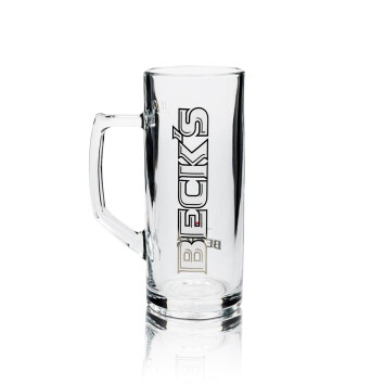 6x Becks Bier Glas 0,3l Krug Donau Sahm