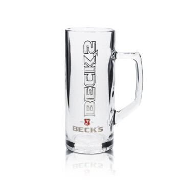 6x Becks Bier Glas 0,3l Krug Donau Sahm