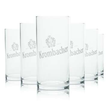 6x Krombacher Bier Glas Probierglas 0,1l Pils Gläser Willi Becher Beer Brauerei