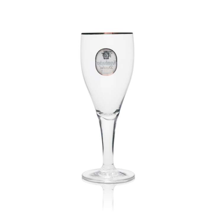 6x Krombacher Glas 0,3l Dunkelpils Pokal Tulpe Goldrand Gläser Gastro Brauerei