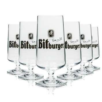 6x Bitburger Glas 0,1l Pokal Tulpe Gläser Gastro...