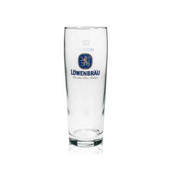 6x L&ouml;wenbr&auml;u Bier Glas 0,4l Willi Becher Rastal