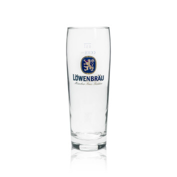 6x L&ouml;wenbr&auml;u Bier Glas 0,5l Willi Becher Rastal