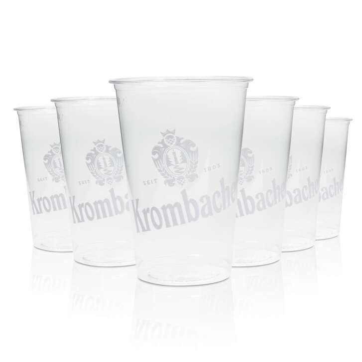 50x Krombacher Bier Becher 0,2l Einweg Bioware