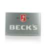 1x Becks Bier Leuchtreklame Silber 55x36cm Alluminium