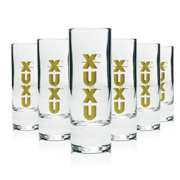 6x XuXu Limes Gl&auml;ser 4cl Shot
