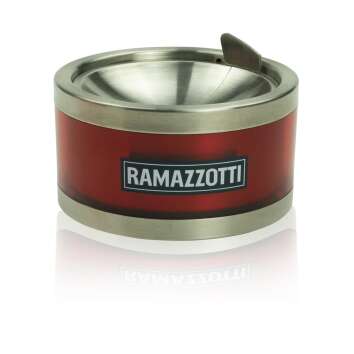 1x Ramazzotti Lik&ouml;r Aschenbecher rot mit Metall Deckel