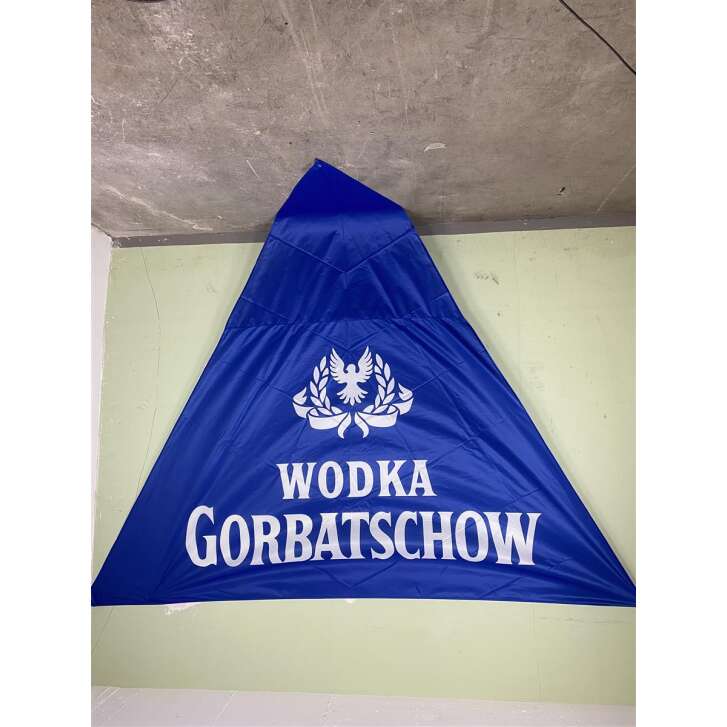 1x Gorbatschow Vodka Fahne 3 Eckig blau Banner 300x300x300