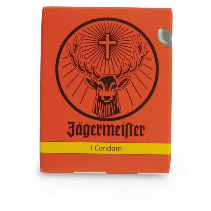 1x Jägermeister Likör Kondom verpackt