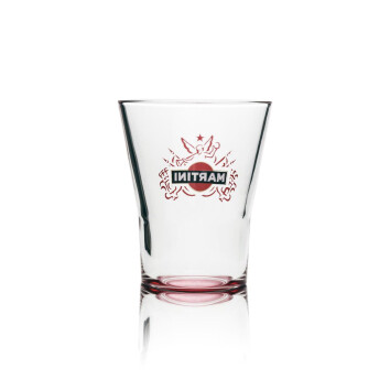 6x Martini Wermut Glas Tumbler 31cl roter Boden
