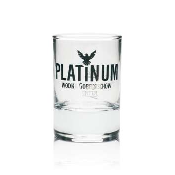 12x Gorbatschow Vodka Glas Shot Platinum 2cl