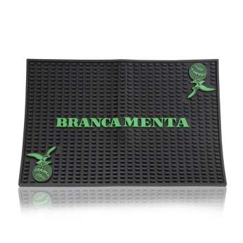 1x Branca Menta Lik&ouml;r Barmatte XL schwarz Gummi 45x30