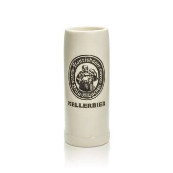 6x Franziskaner Bier Krug Ton 0,2l Kellerbier