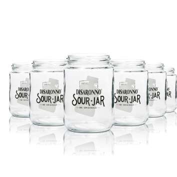 6x Disaronno Sour Glas Jar Einmachglas gro&szlig;