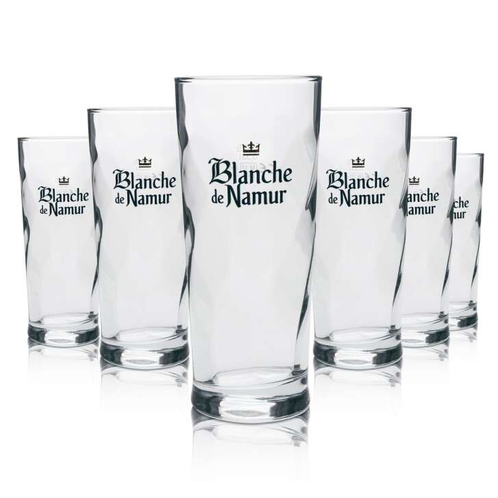 6x Blanche de Namur Bier Glas Germania Becher 0,4l Sahm