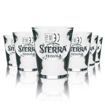 6x Sierra Glas 2cl Shot Kurze Stamper Schnaps Gläser...