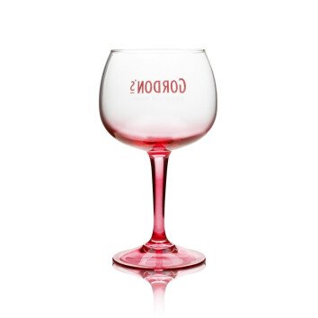 6x Gordons Gin Glas 0,4l Ballon pink Rosa Gläser Cocktail Longdrink Tonic Stiel