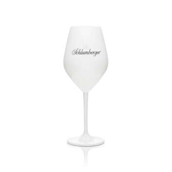 6x Schlumberger Sekt Glas Weinglas Wei&szlig; Ice