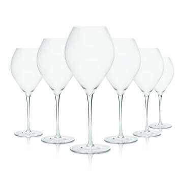 6x Veuve Clicquot Champagner Glas Flöte C6 XL Gläser Sekt Prosecco Stielglas