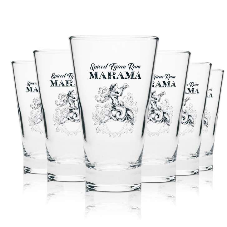 1x Marama Rum Glas Longdrink einzelverpackt