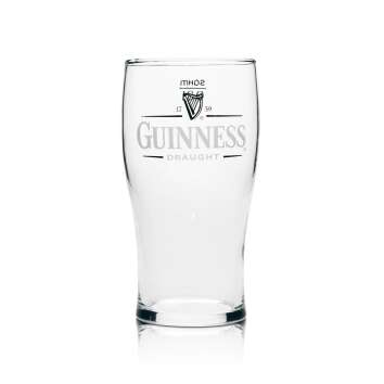 6x Guinness Bier Glas 0,3l Sahm Draught