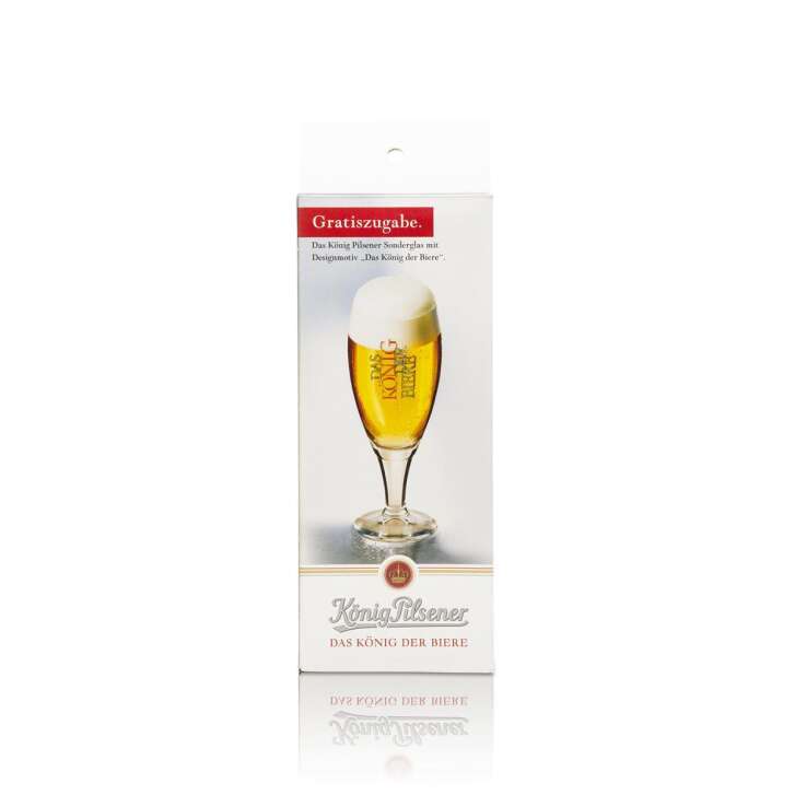 1x König Pilsner Bier Glas 0,2l Pokal einzelverpackt