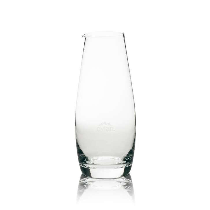 1x Evian Wasser Karaffe 1l Glas