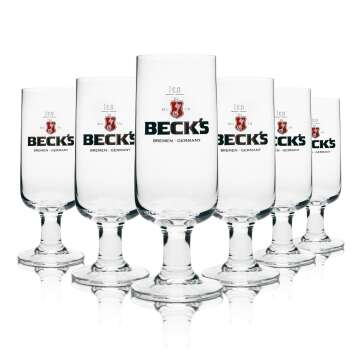 6x Becks Bier Glas 0,3l Pokal Ritzenhoff