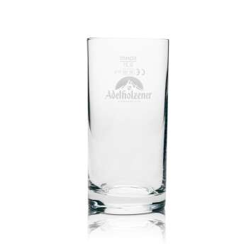 6x Adelholzener Wasser Glas 0,2l Becher Sahm