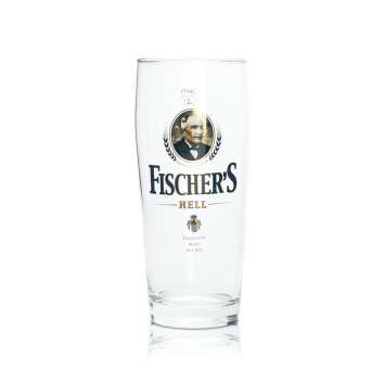 6x Fischers Bier Glas Willy Becher 0,4l Sahm Pils Helles...