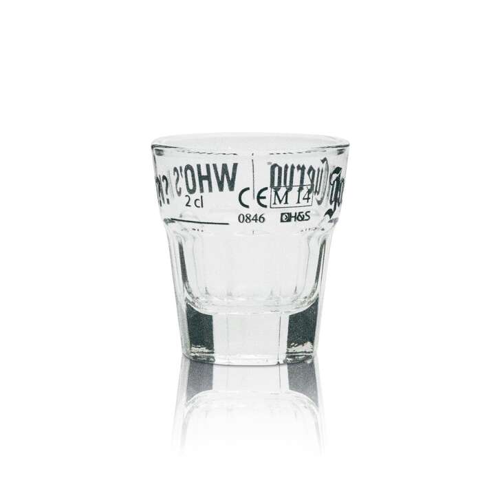 6x Jose Cuervo Tequila Glas Shot 2cl "Whos in?"
